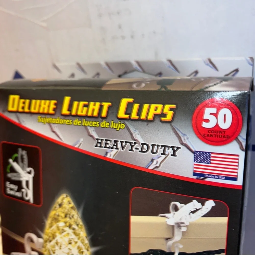 Adams Deluxe Shingle Gutter LIGHT CLIPS White Polypropylene HeavyDuty 50 Pk